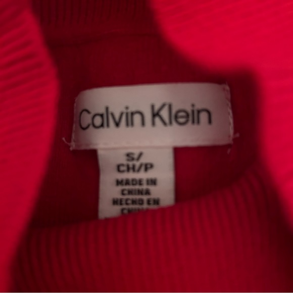 Calvin Klein Red Holiday Cut Out Sweater - Picture 4 of 4